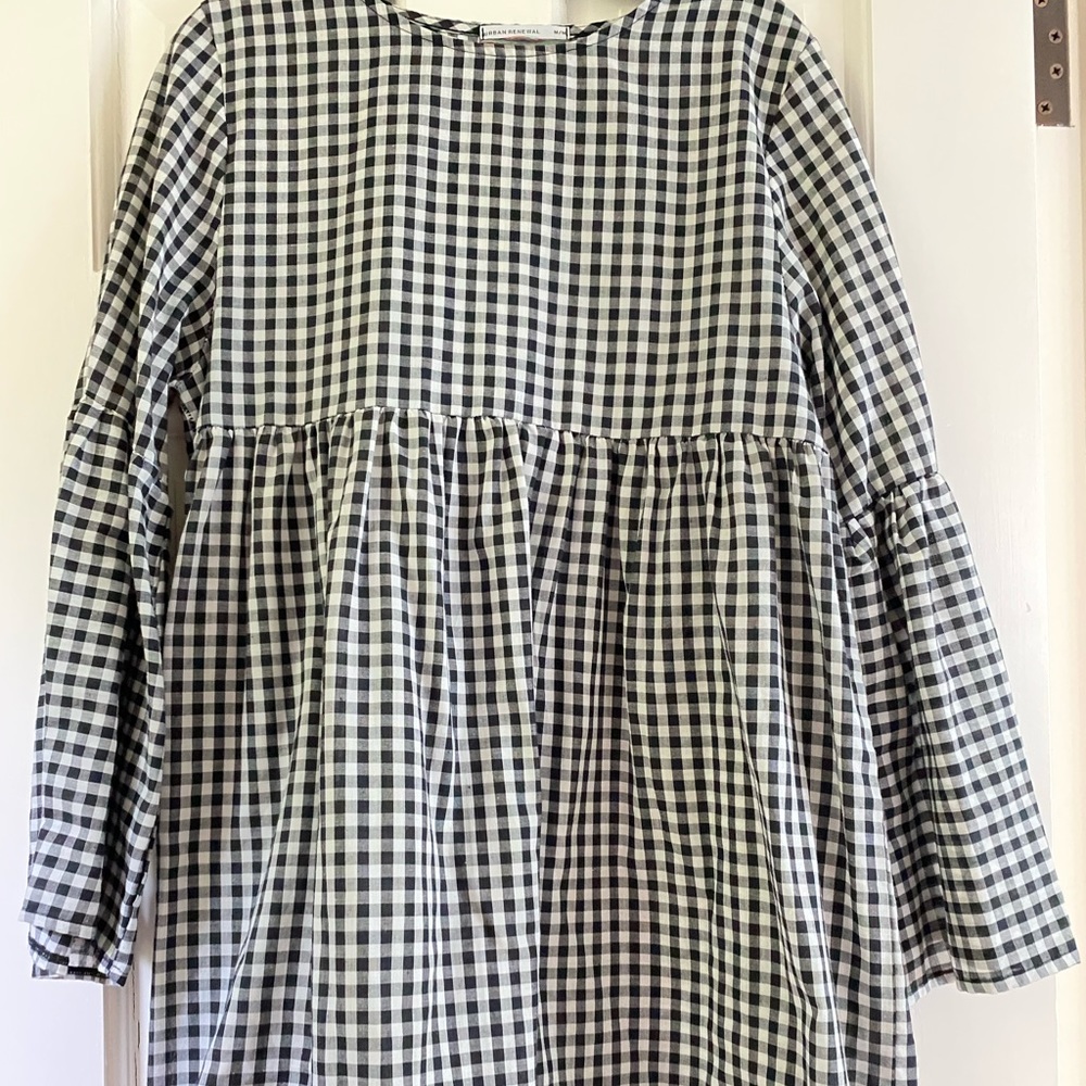 Checkers shift dress